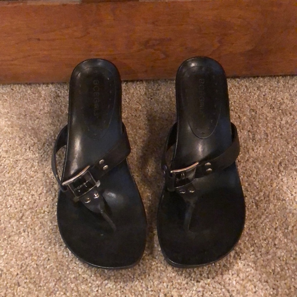 Black BCBG Wedges